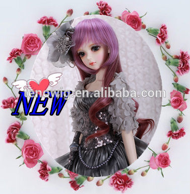 2015new design professional cheap synthetic doll wig