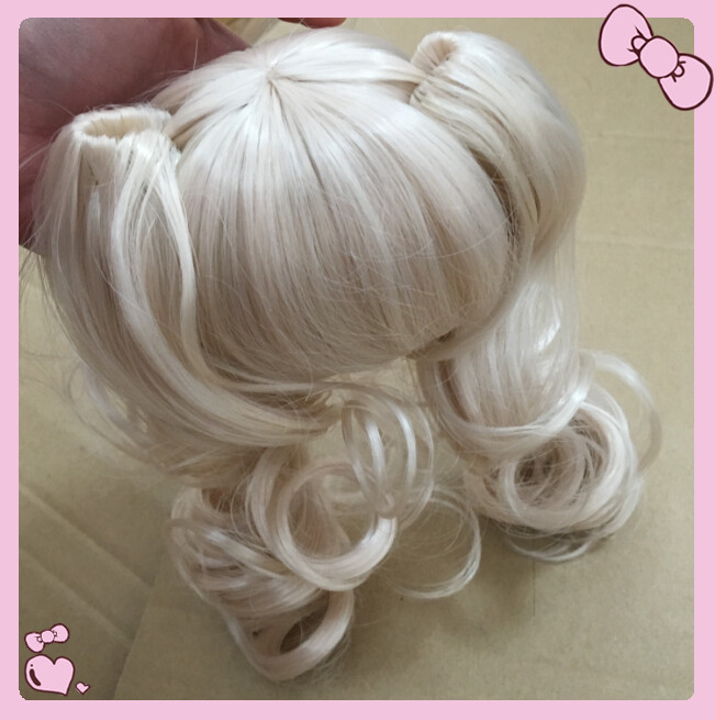 Japan fashion doll wig, lovely blonde doll hair wigs